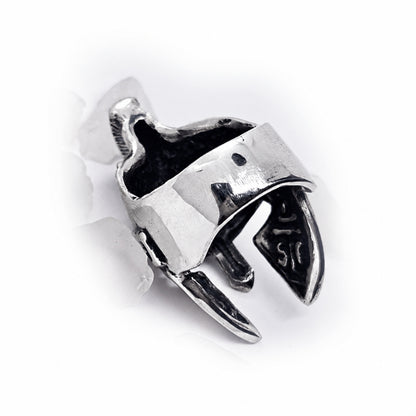 Trojan Warfarer Helmet of Achilles Sterling Silver Ring V1