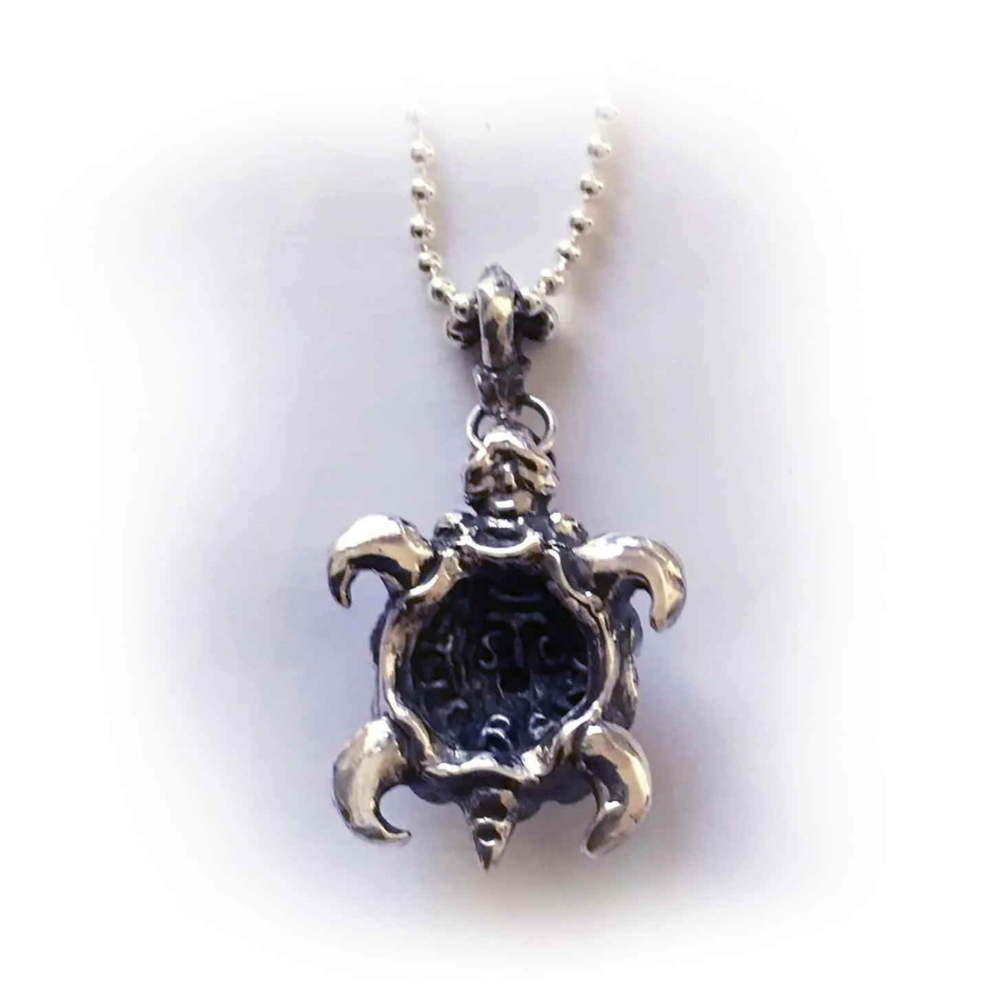 Turtle Ruby Silver Pendant
