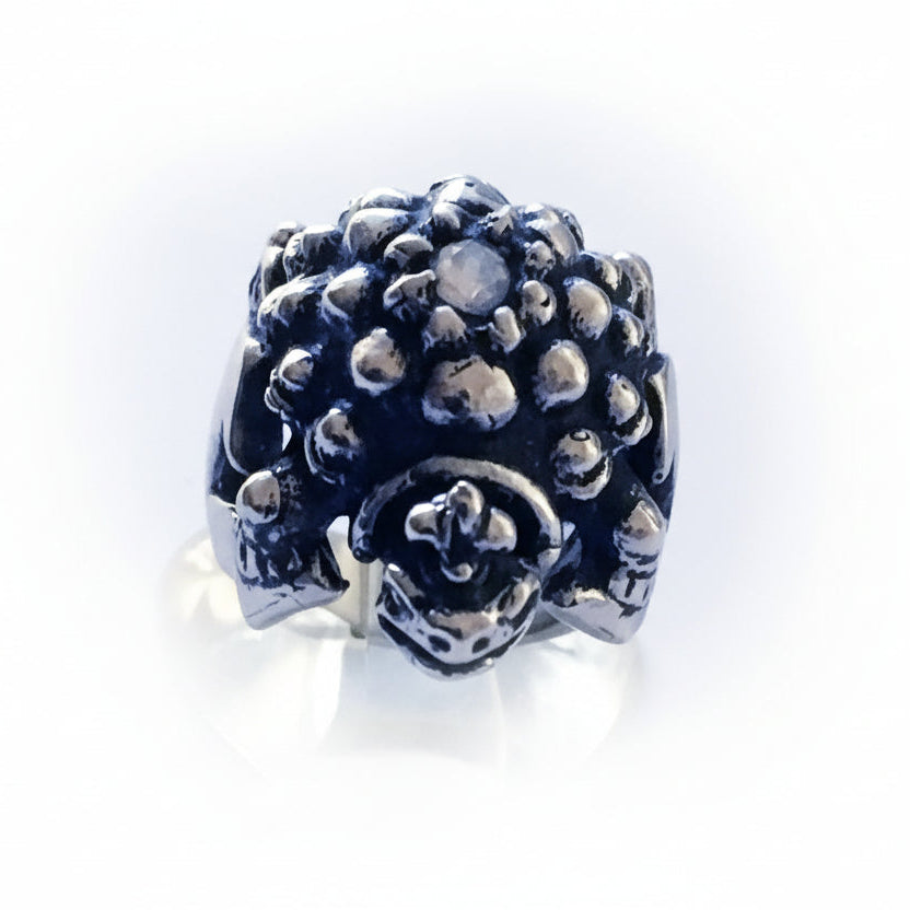 Turtle Ruby Sterling Silver Ring