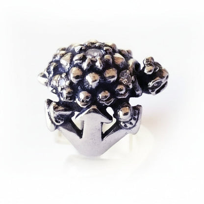Turtle Ruby Sterling Silver Ring