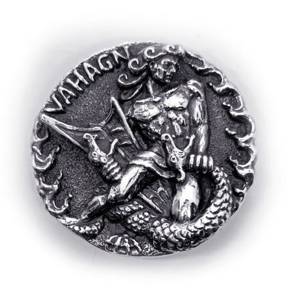 Vahagn Armenian Goddess of Fire Thunder and Warrior Spirit Silver Belt Buckle