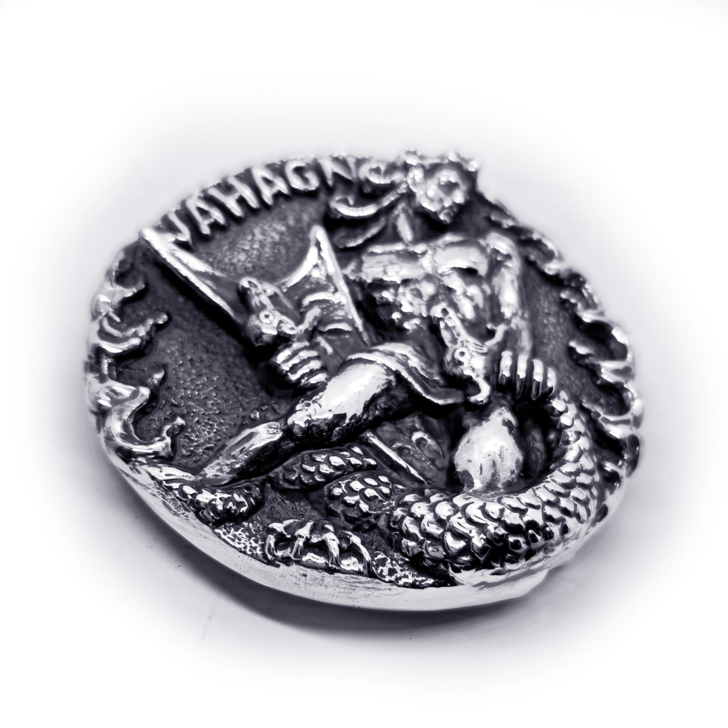 Vahagn Armenian Goddess of Fire Thunder and Warrior Spirit Silver Belt Buckle