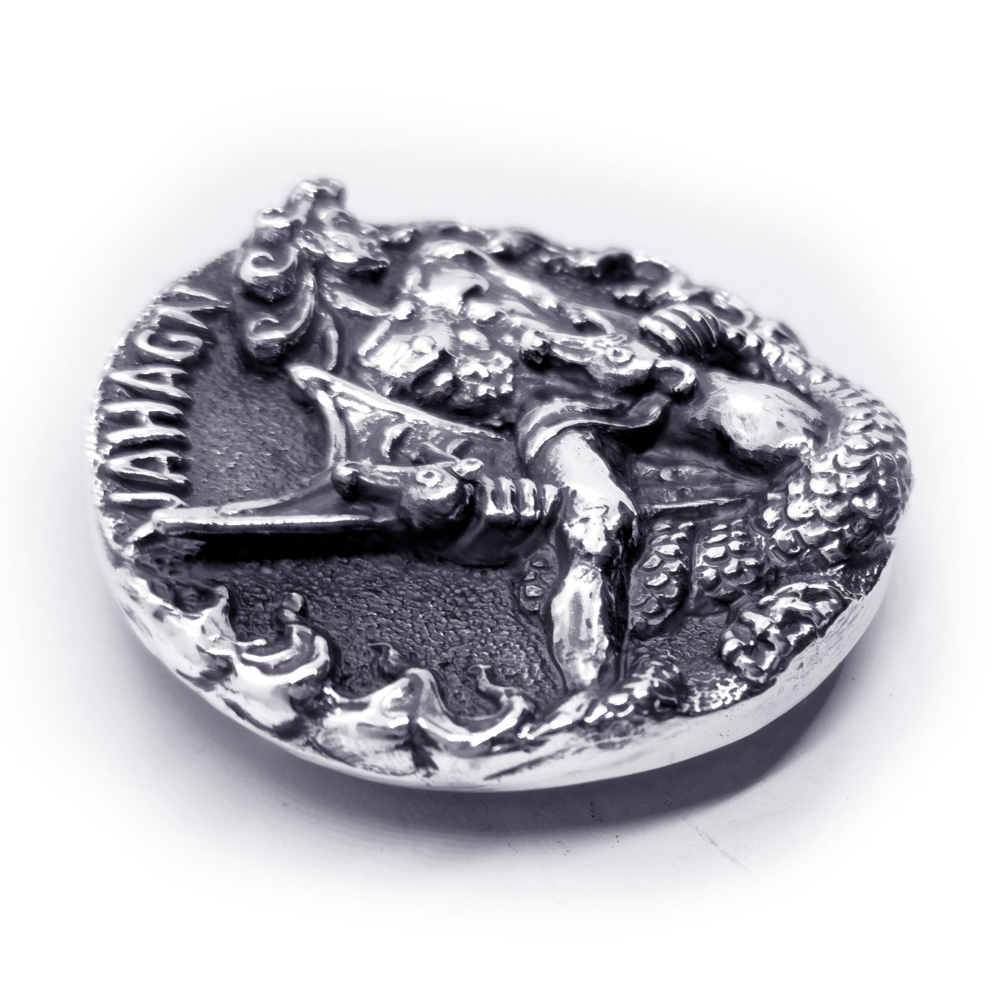 Vahagn Armenian Goddess of Fire Thunder and Warrior Spirit Silver Belt Buckle