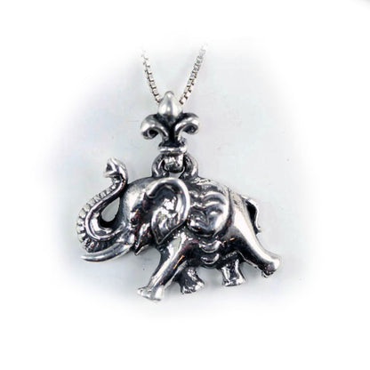 Walking Elephant Sterling silver Pendant