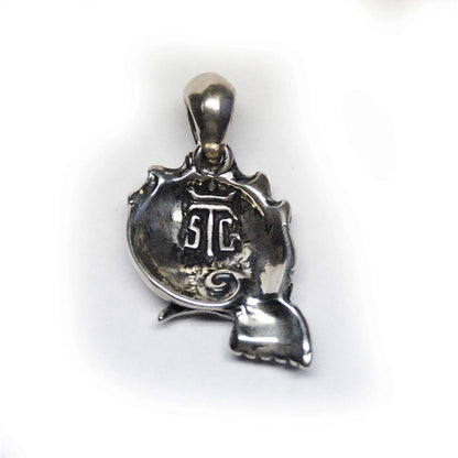 Warrior Skull Sterling Silver Pendant