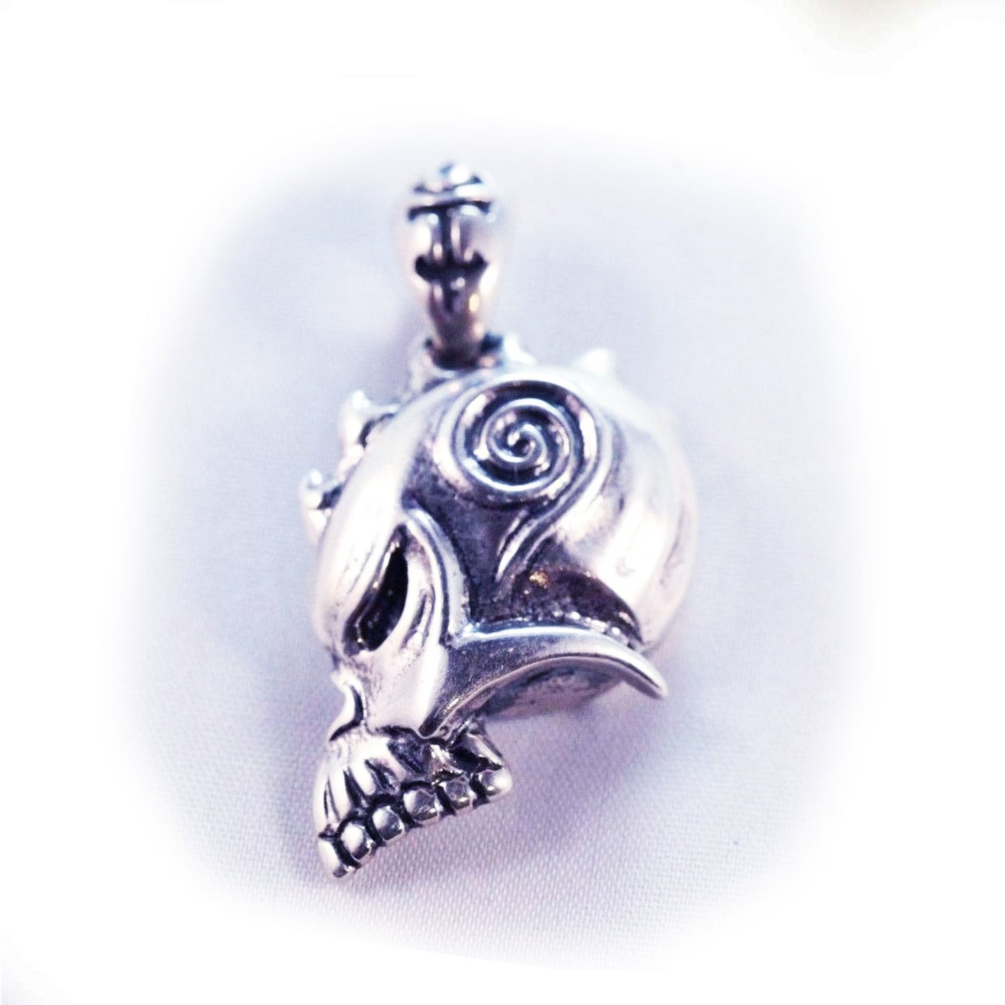 Warrior Skull Sterling Silver Pendant