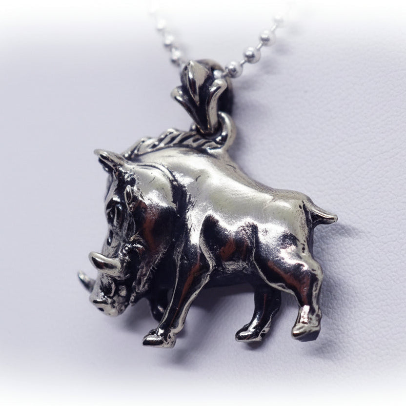 Warthog Sterling Silver Pendant