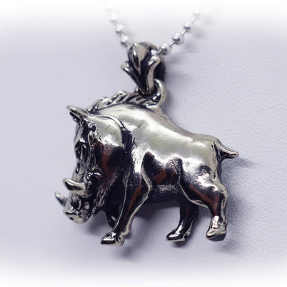 Warthog Sterling Silver Pendant