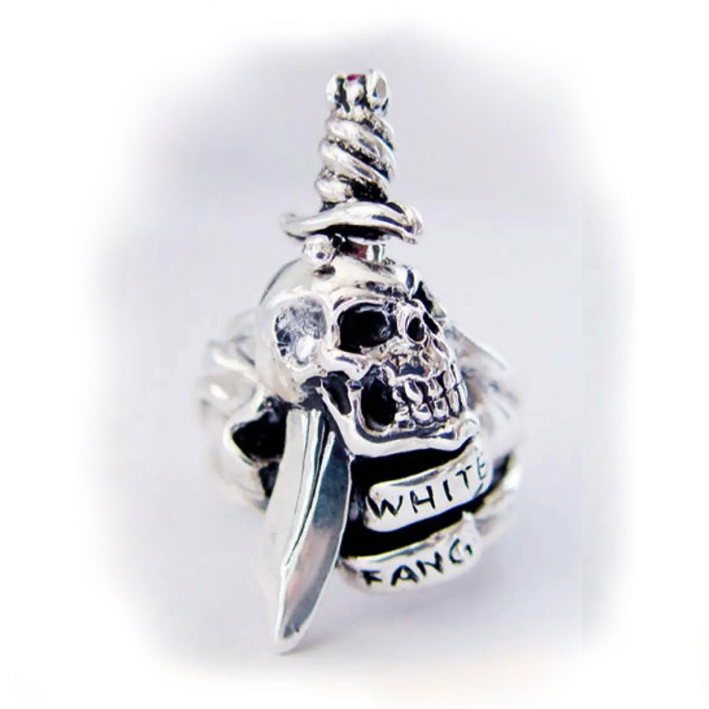 White Fang Toothpick Sterling Silver Ring
