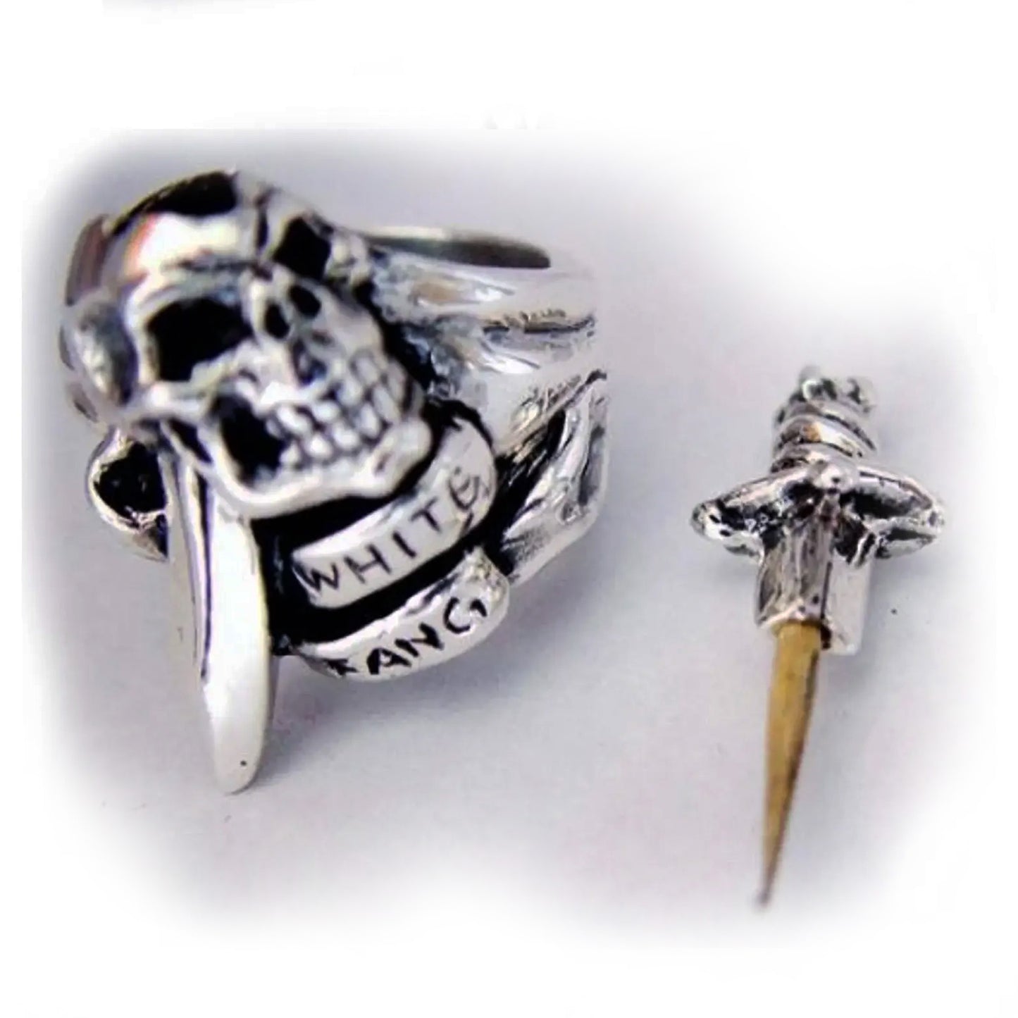 White Fang Toothpick Sterling Silver Ring