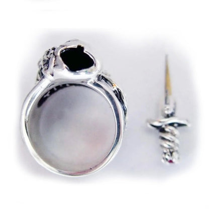 White Fang Toothpick Sterling Silver Ring