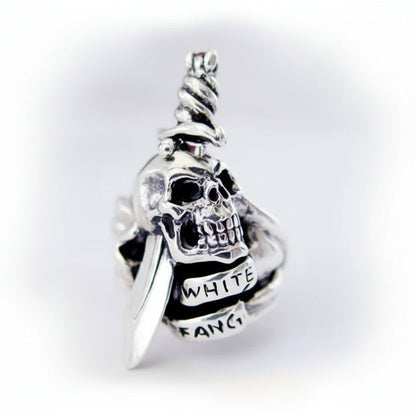 White Fang Toothpick Sterling Silver Ring