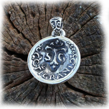 YIN-Yang Fire Skull Sterling Silver Pendant