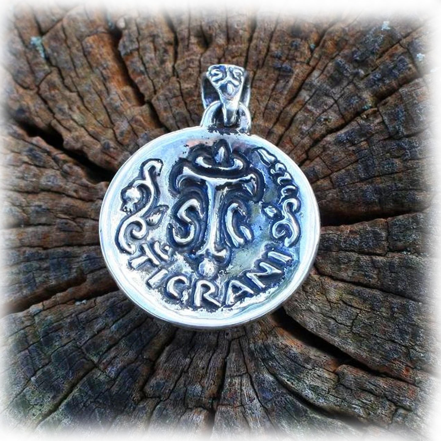 Yin-Yang Rose Sterling Silver and Bronze Pendant with Ruby and Black Onyx