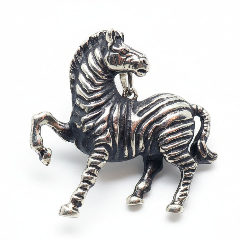 Zebra Sterling Silver Pendant
