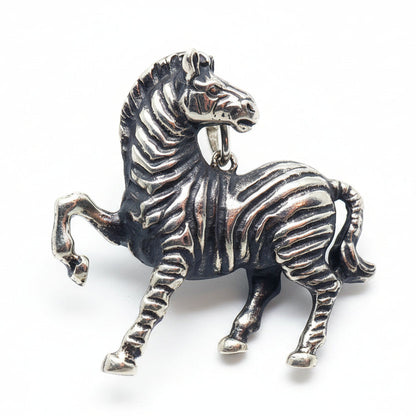 Zebra Sterling Silver Pendant