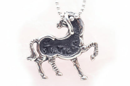 Zebra Sterling Silver Pendant