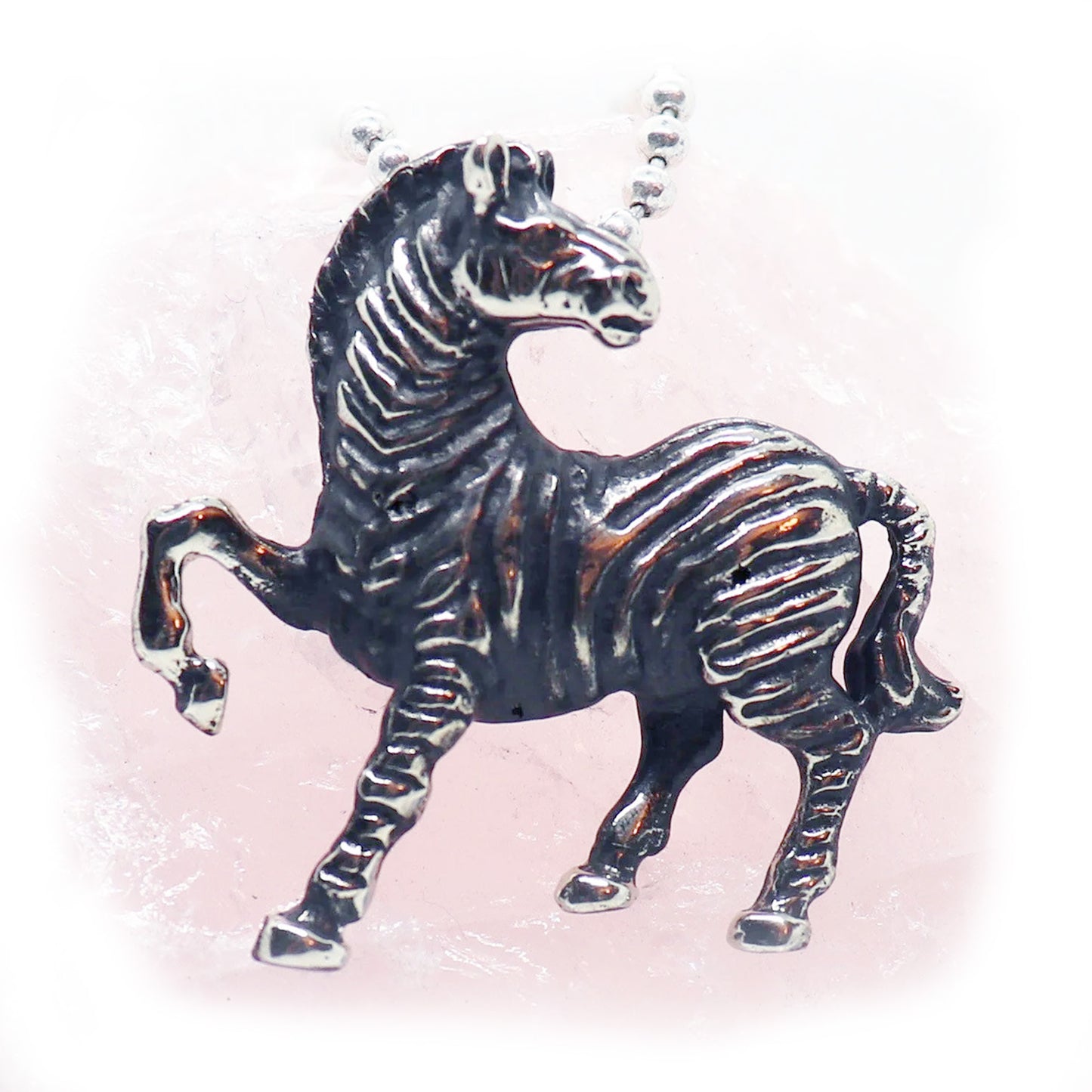 Zebra Sterling Silver Pendant