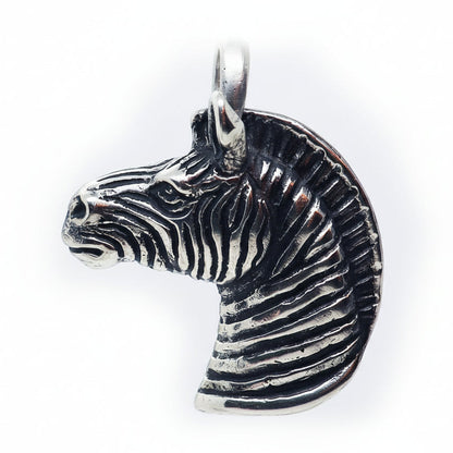 Zebra Sterling Silver Pendant V2