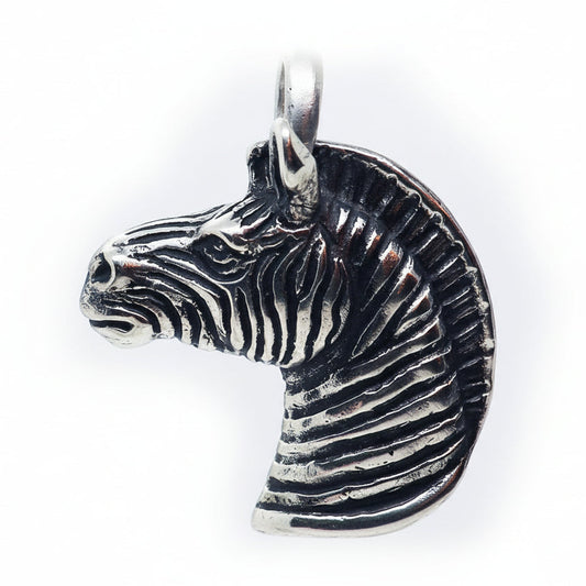 Zebra Sterling Silver Pendant V2