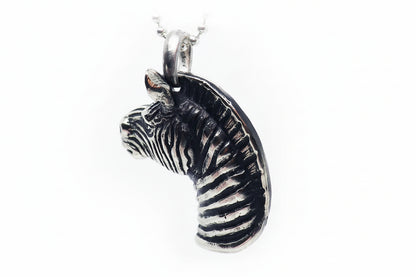 Zebra Sterling Silver Pendant V2