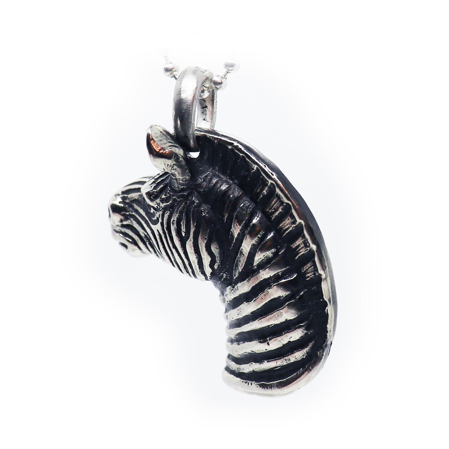Zebra Sterling Silver Pendant V2