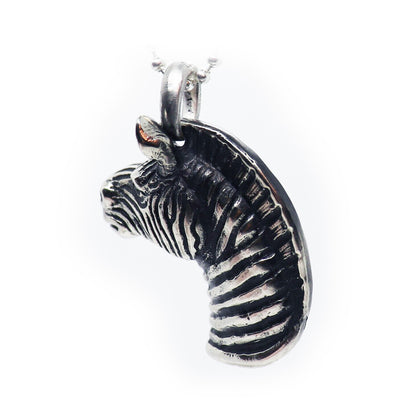 Zebra Sterling Silver Pendant V2