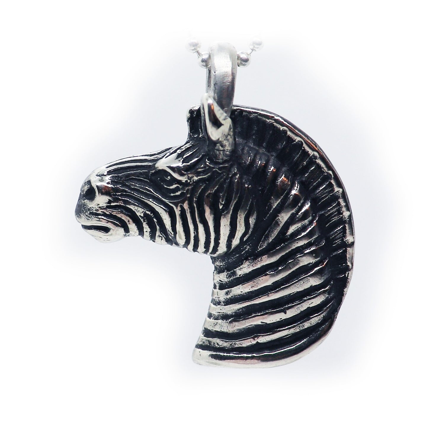 Zebra Sterling Silver Pendant V2