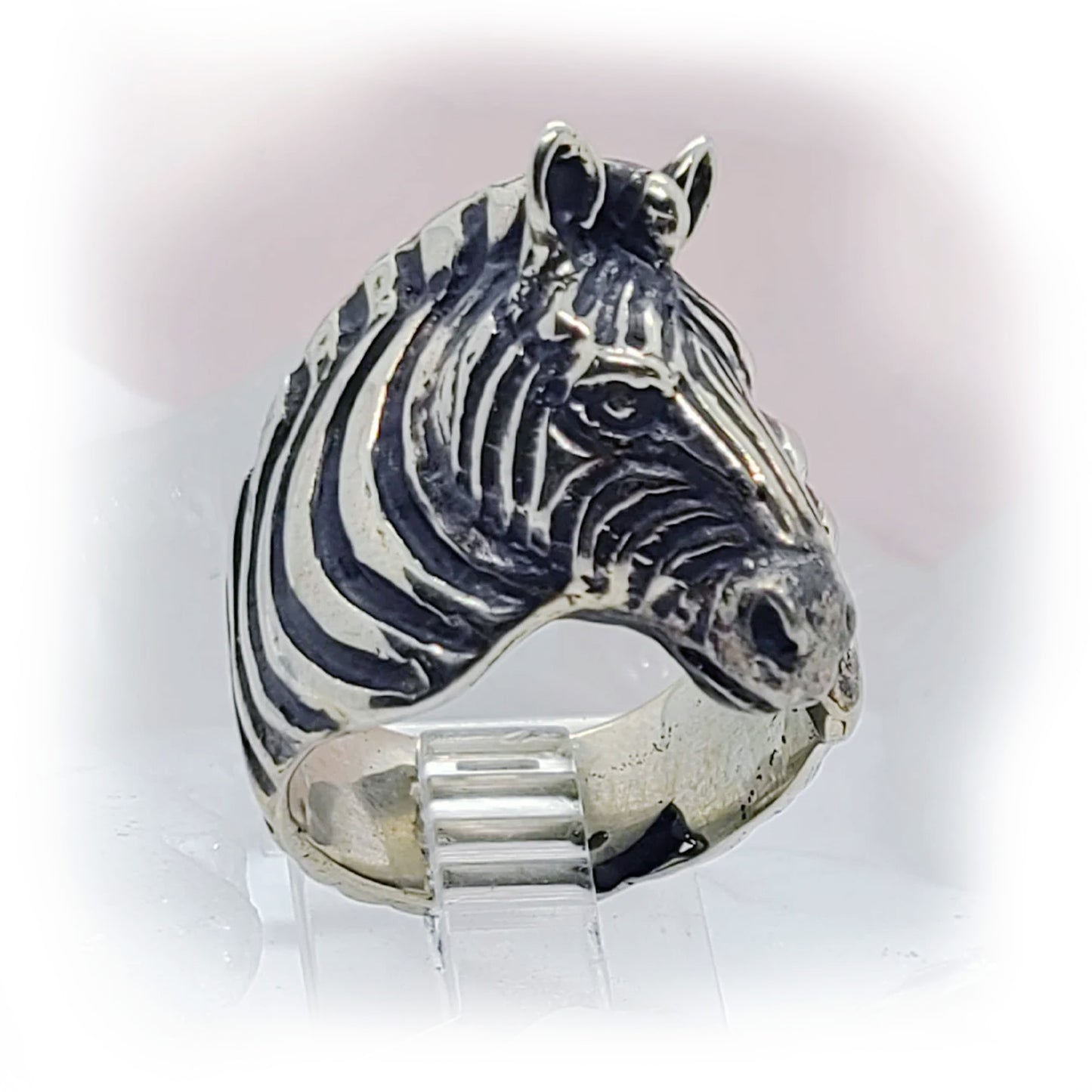Zebra Sterling Silver Ring