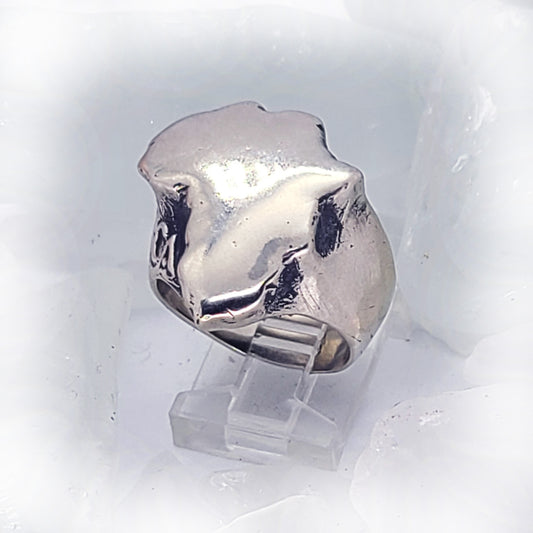 Map of Africa Sterling Silver Ring