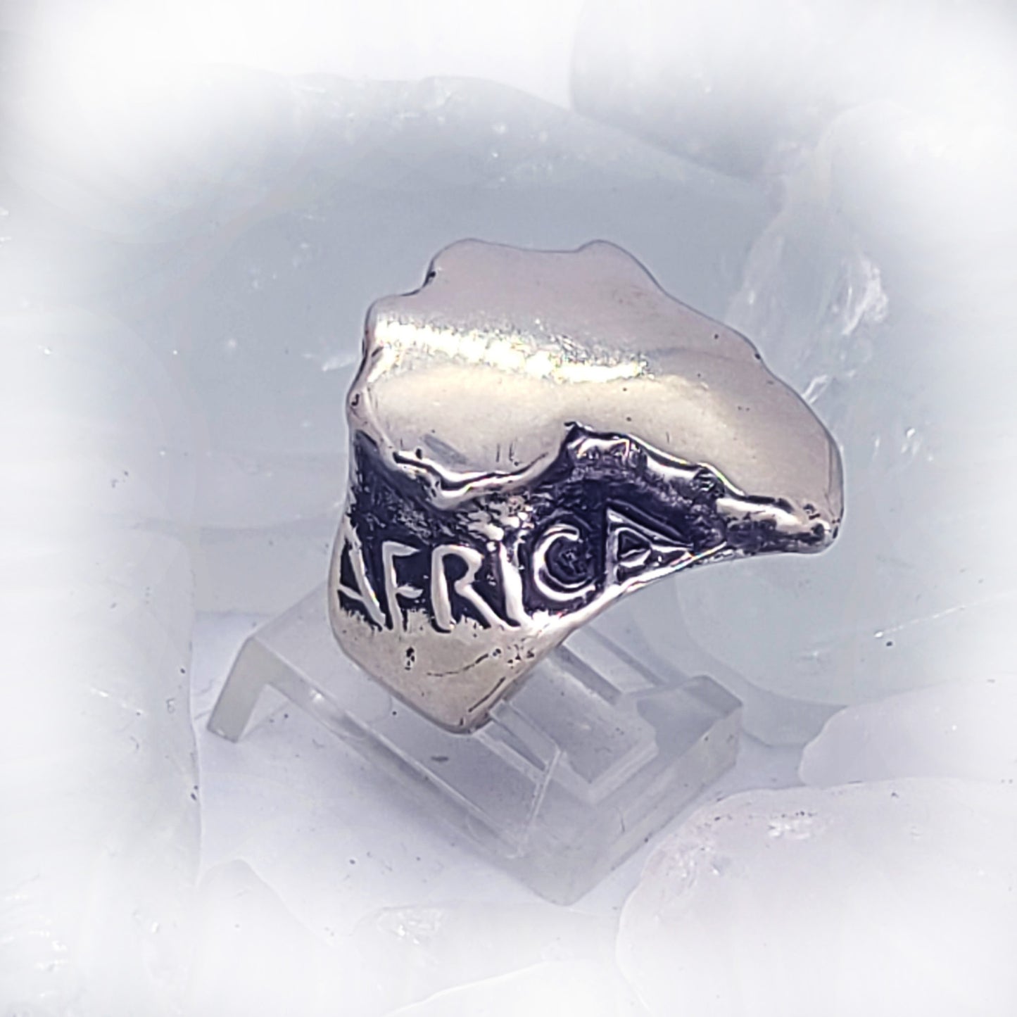 Map of Africa Sterling Silver Ring