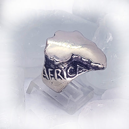 Map of Africa Sterling Silver Ring