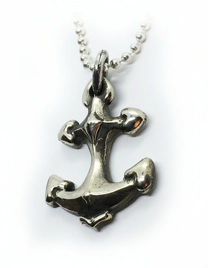 Anchor With Hearts Lucky Silver Pendant