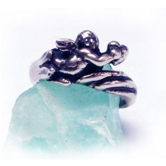 Angel Small Sterling Silver Ring