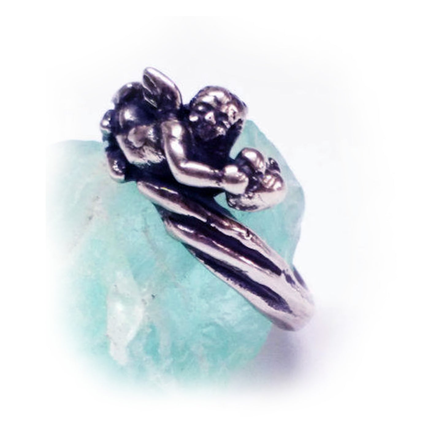 Angel Small Sterling Silver Ring