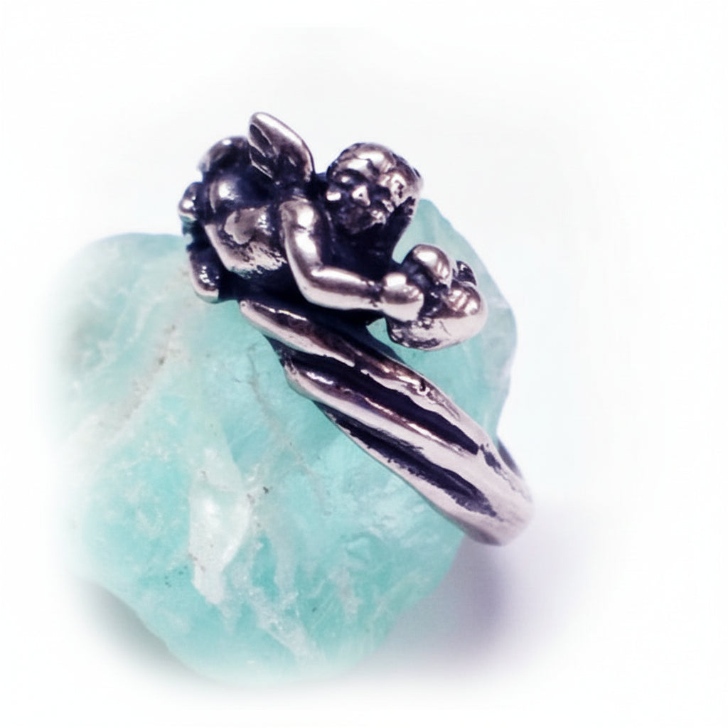 Angel Heart Sterling Silver Small Ring