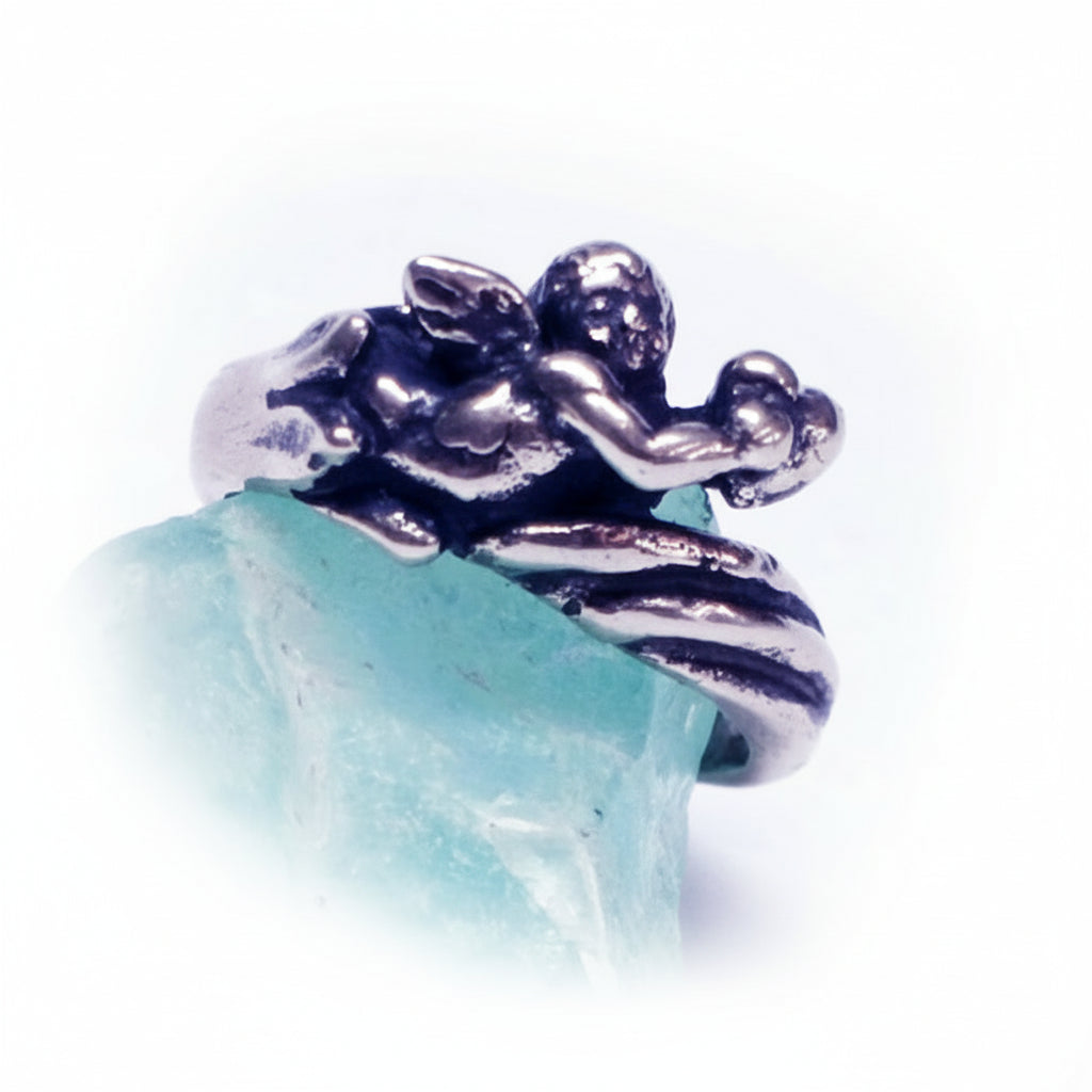 Angel Heart Sterling Silver Small Ring