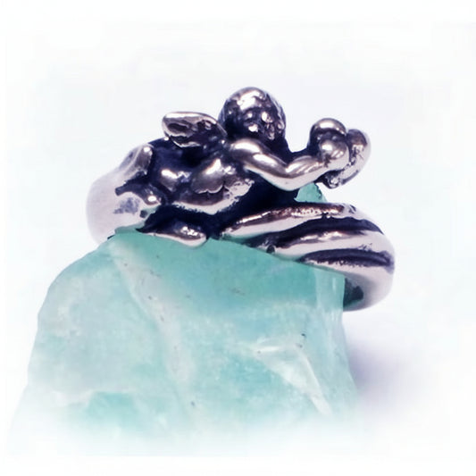 Angel Heart Sterling Silver Small Ring