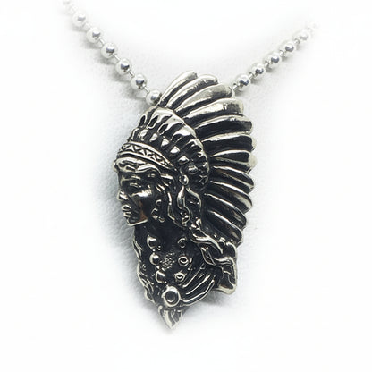 Apache Woman Sterling Silver Pendant