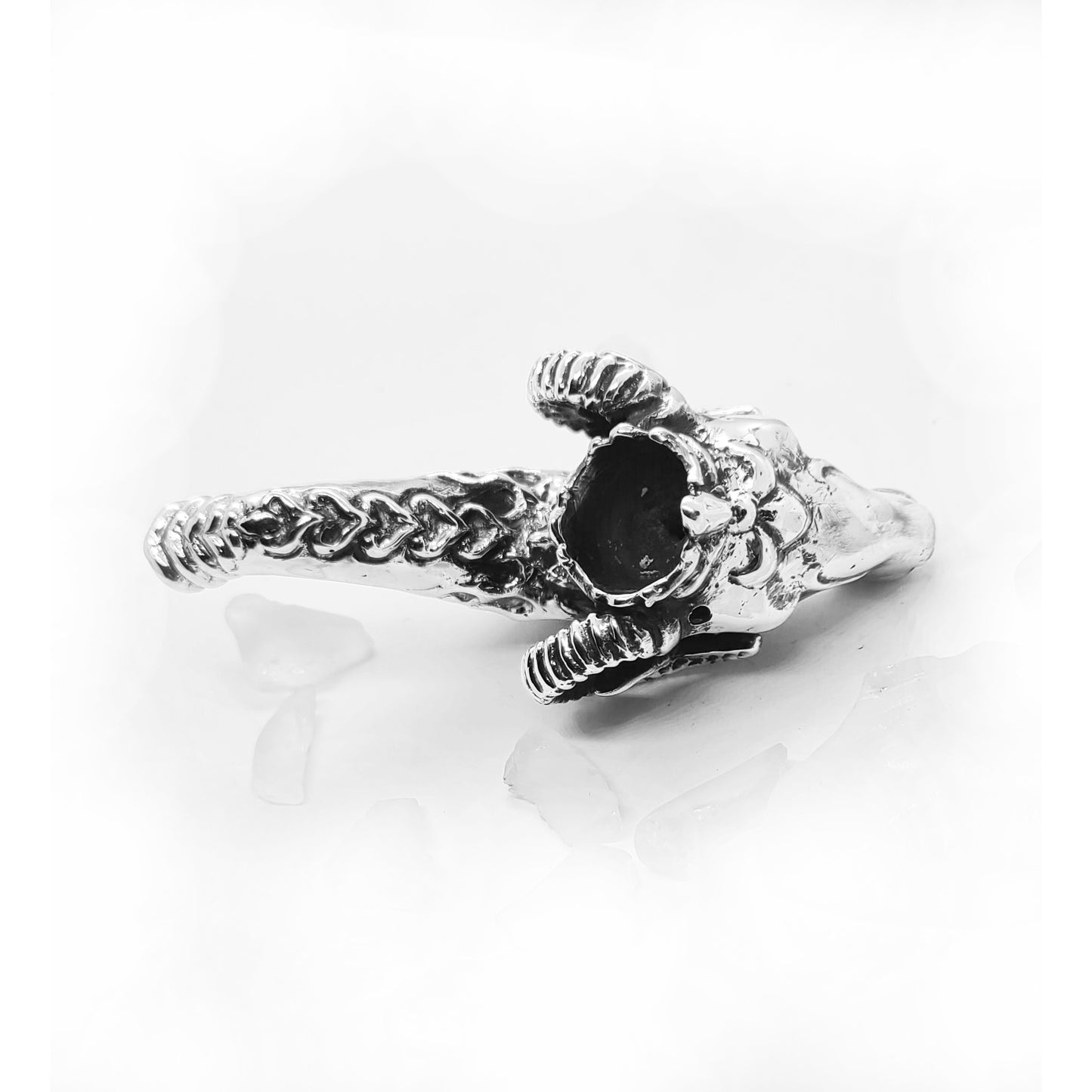 Aries Ram Head Sterling Silver Pipe