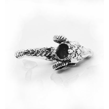 Aries Ram Head Sterling Silver Pipe