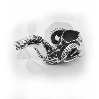 Aries Ram Head Sterling Silver Pipe