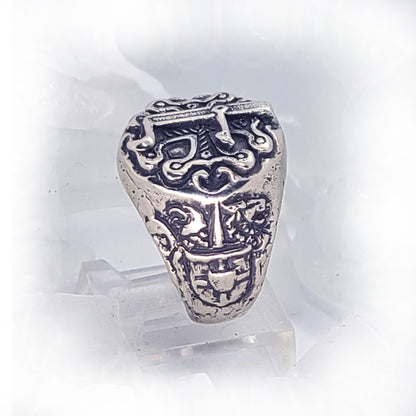 Essence Armenian Sterling Silver Cross and E Ring