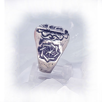 Essence Armenian Sterling Silver Cross and E Ring
