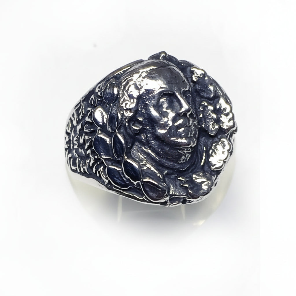 Benjamin Franklin American Hero Sterling silver Ring