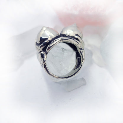 Squeezing Boobies Sterling Silver Ring