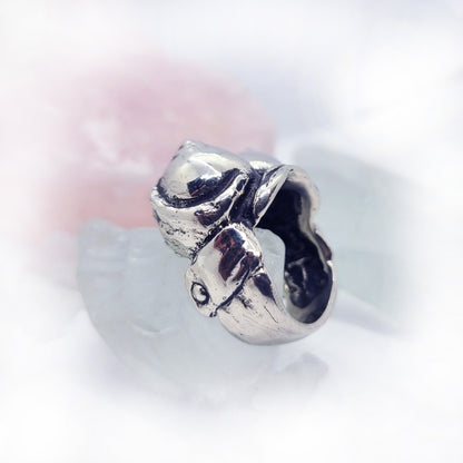 Squeezing Boobies Sterling Silver Ring