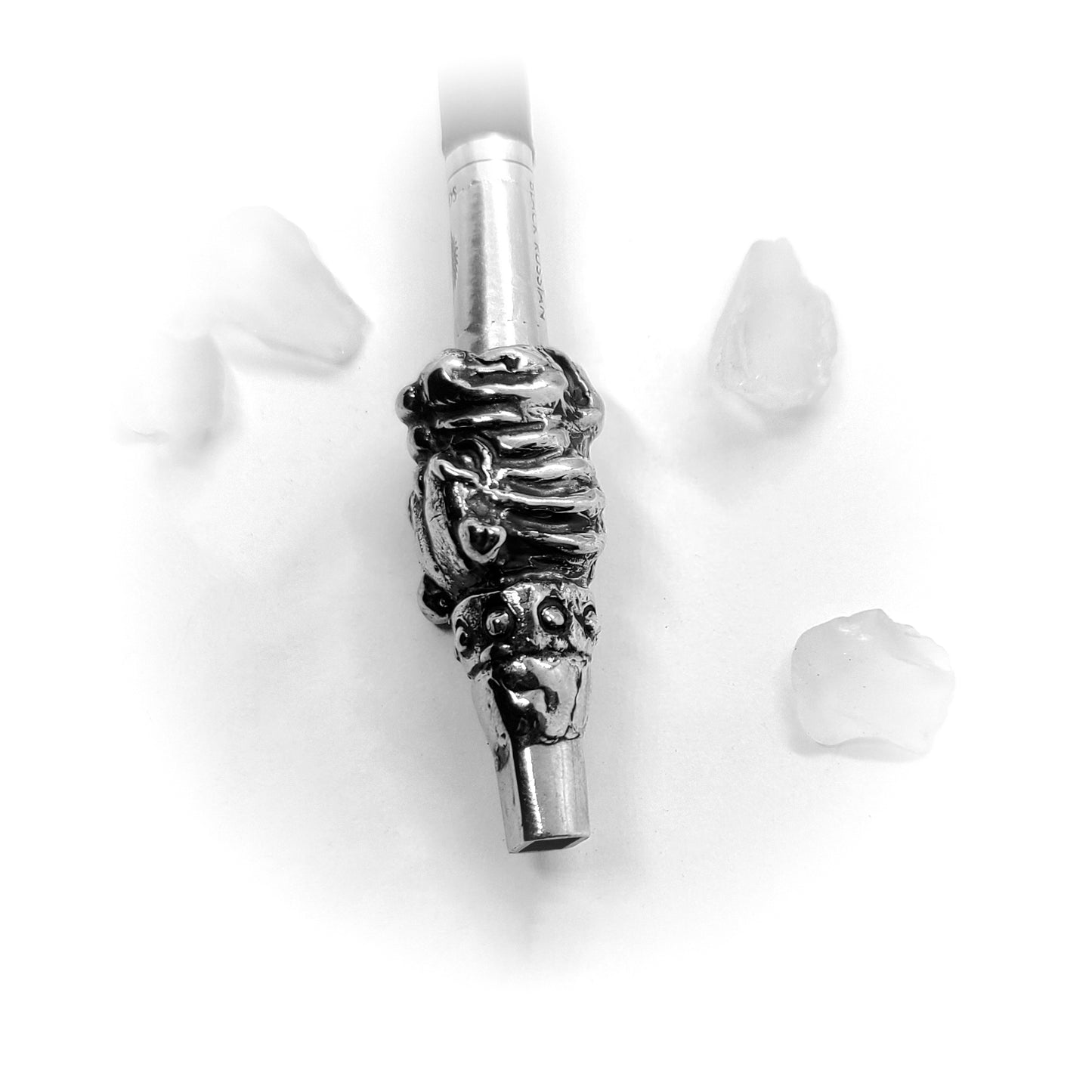 Bulldog Head Sterling Silver Cigarette Pipe