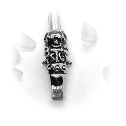 Bulldog Head Sterling Silver Cigarette Pipe