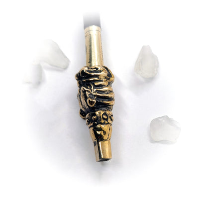 Bulldog Head Sterling Silver Cigarette Pipe